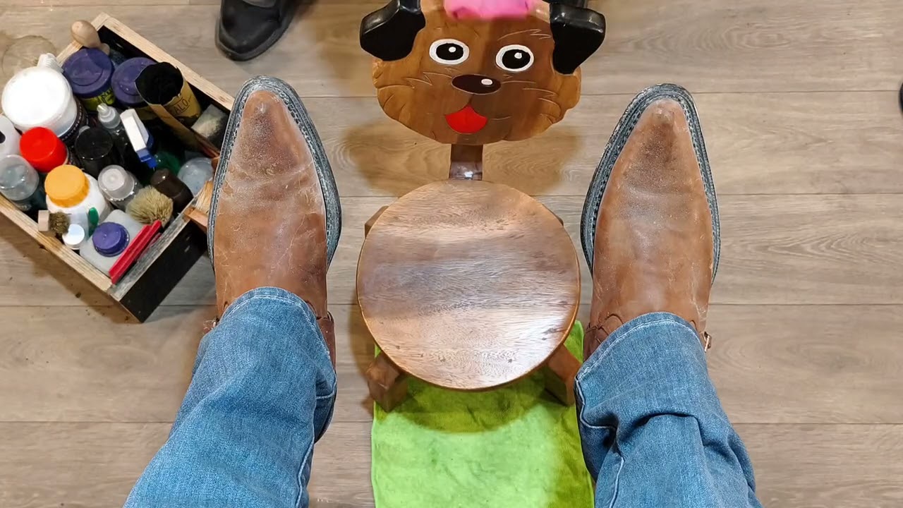 TIME TO RELAX!!  EXTREMELY Satisfying Shoe Shine Ever!!! #asmr #satisfying #restoration