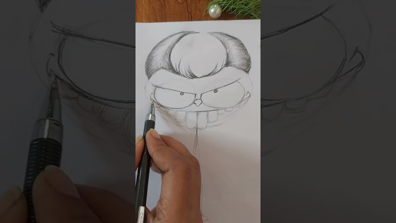 🤣 Looks Scary but Still Cute Cat Drawing 🐱🤗step by step #drawing #artshorts #art #CreativeVibes 