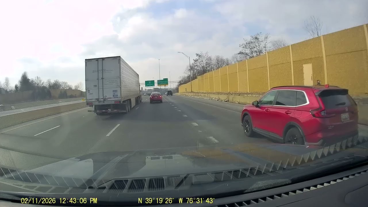 I-95 south at I-895 split in Baltimore county. 
