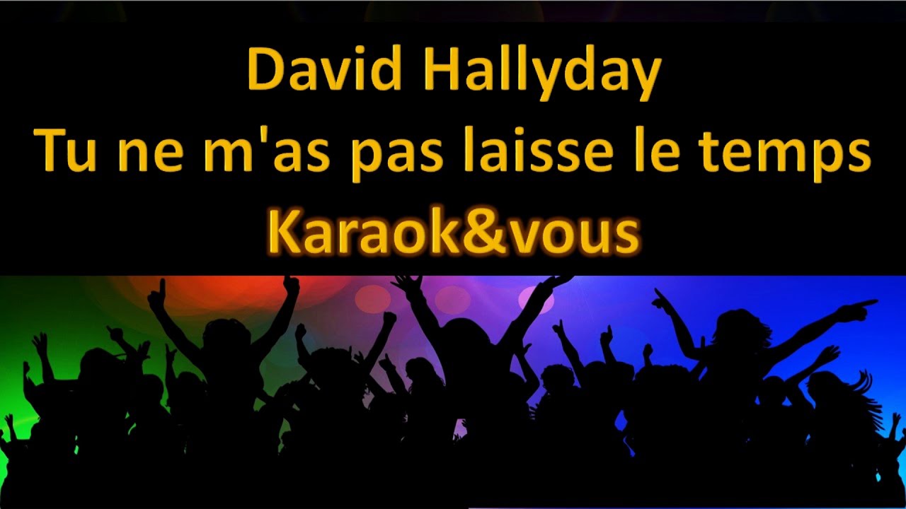 Karaoké David Hallyday - Tu ne m'as pas laisse le temps