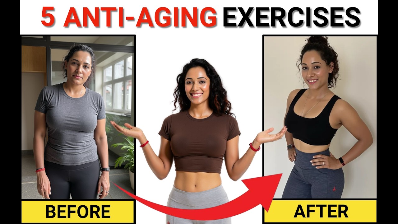 WANT to Stay YOUNGER? DO these 5 ANTI-AGING Exercises!