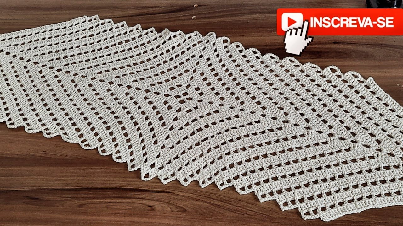 TRILHO DE MESA FÁTIMA SUPER ECONÔMICO/TUTORIAL CROCHÊ PASSO A PASSO