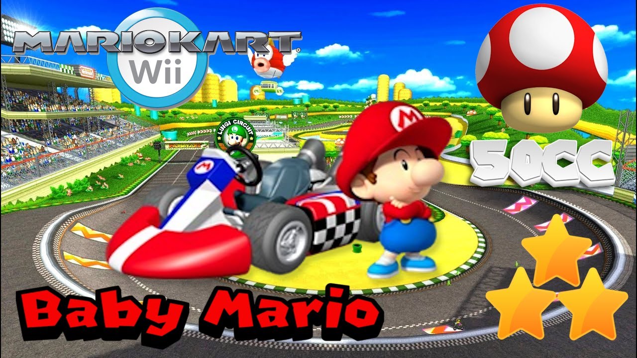 Mario Kart Wii Mushroom Cup 50cc (3 Star Rank)