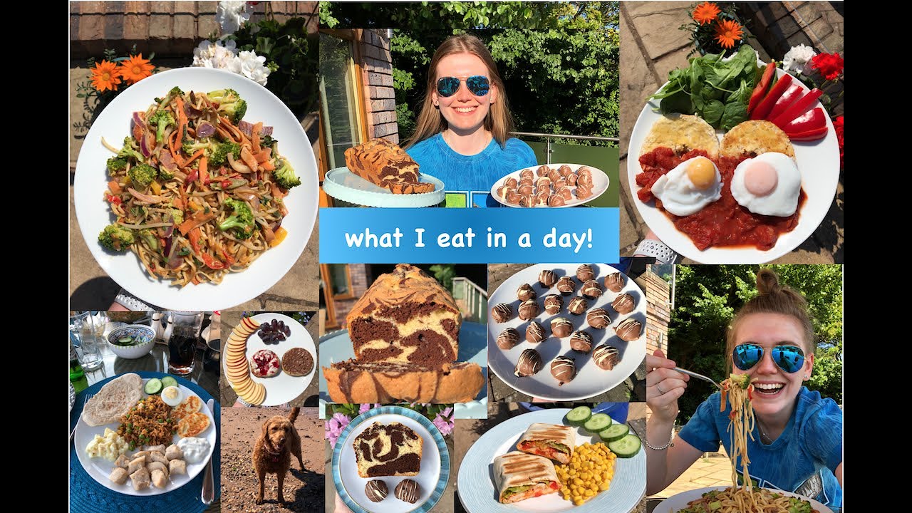WHAT I EAT IN A DAY - OREO TRUFFLES, MARBLE CAKE & BBQ!