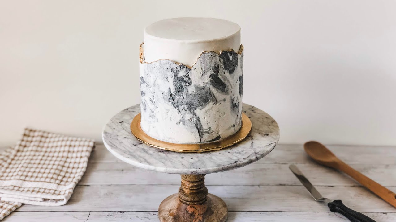 How to Make a Marble Buttercream Cake Tutorial