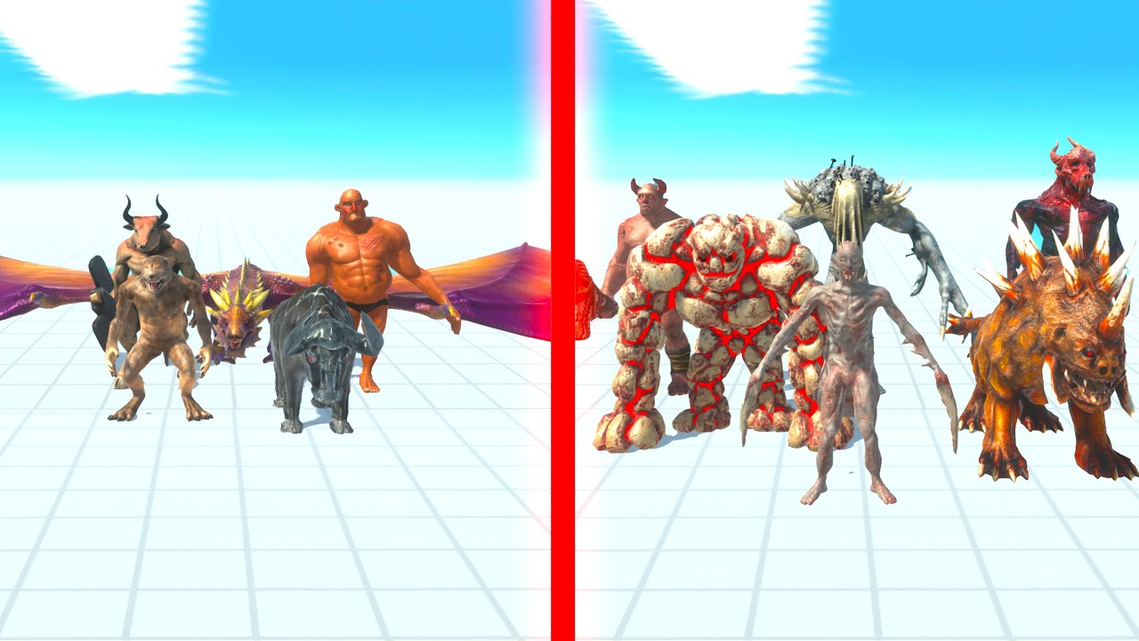 FANTASY Team vs INFERNALS Team - Animal Revolt Battle Simulator ARBS