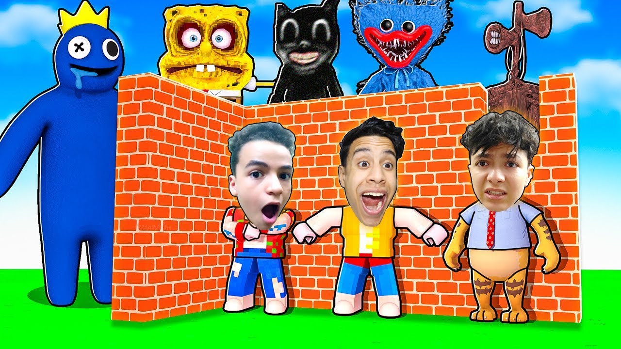 لعبة الغميضة التحول و الهروب من راس الصفأرة و بوبي الشرير و الرجل الازرق في ماين كرافت! 🤣