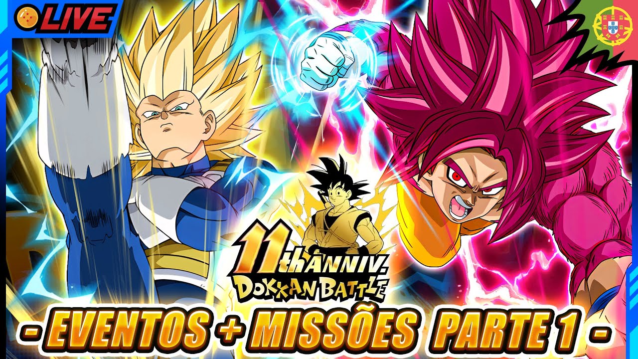 EVENTOS e MISSÕES da PARTE 1 - LIVE DBZ Dokkan Battle 11º ANIVERSÁRIO (Português)