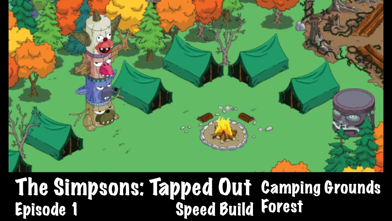 The Simpsons: Tapped Out - Camping Grounds + Forest (Design)