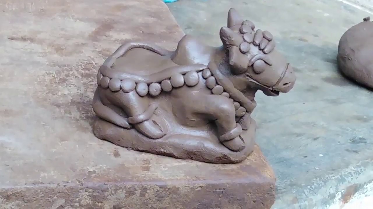 Making of Lord Shiva and Nandhi using Clay | Learn Pottery