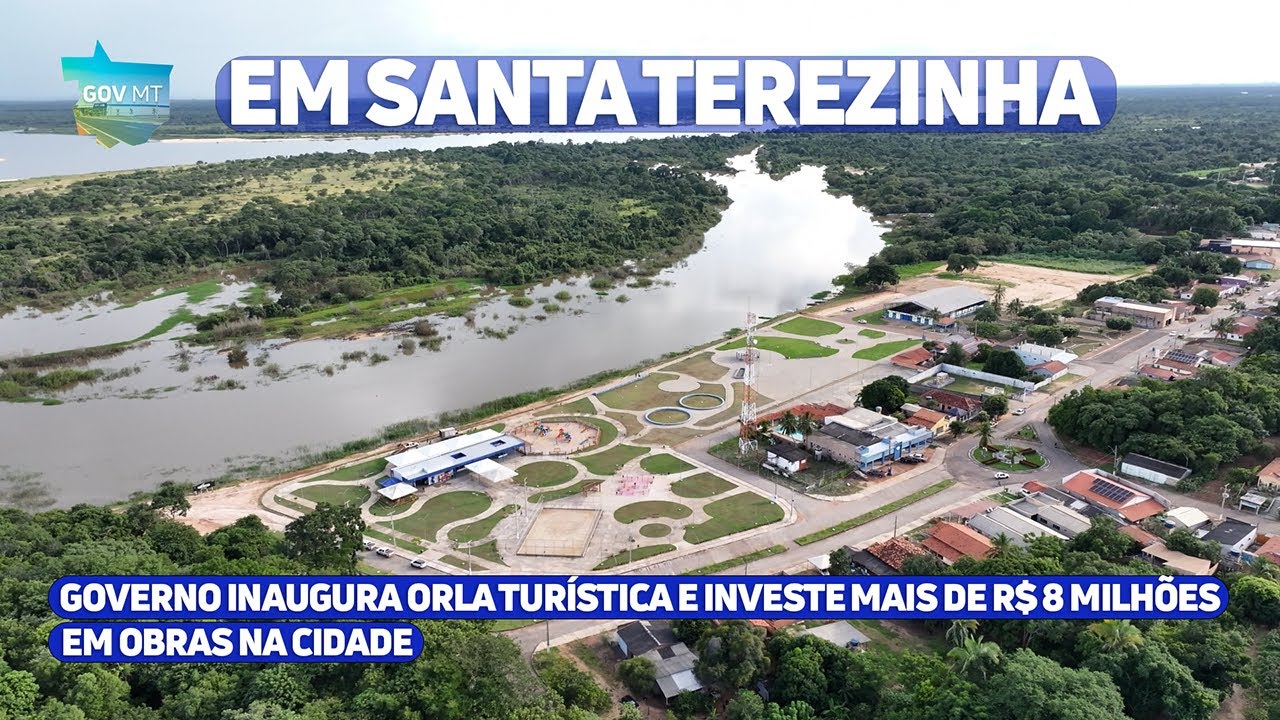 Governo inaugura orla turística de Santa Terezinha e investe mais R$ 8 milhões em obras na cidade