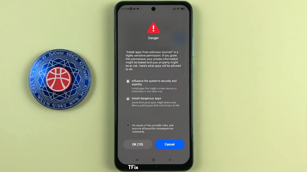 How to install APK apps of unknown origin on Xiaomi Redmi Note 10 Android 11