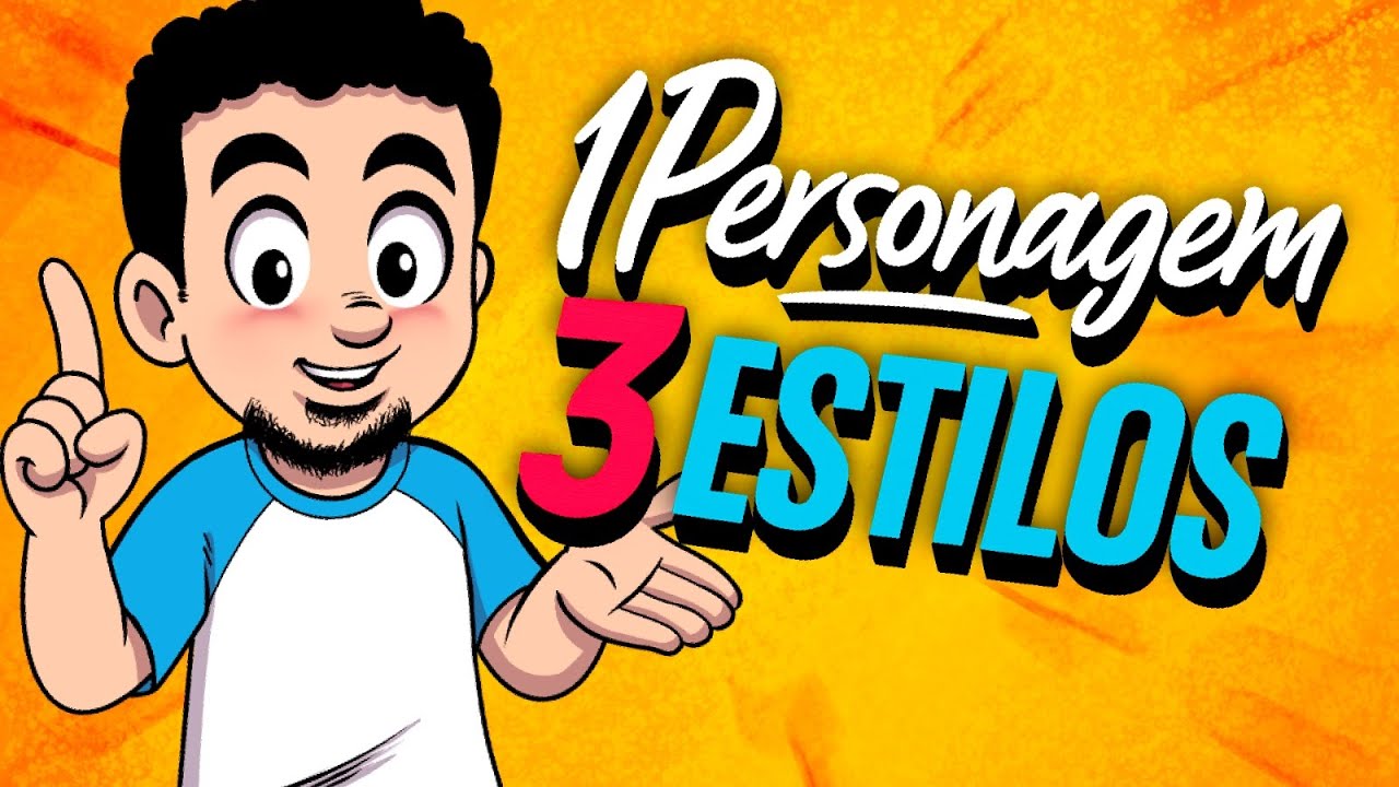Desenhando 1 Personagem em 3 Estilos Diferentes (Cartoon, Artístico e Manga!)