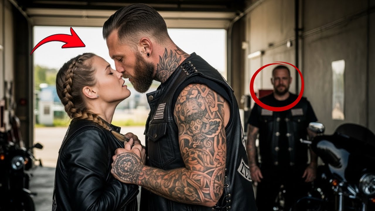 ‘Please Don’t Let Him Hurt Me…’ she whispered — and the biker’s answer stopped the room cold.”