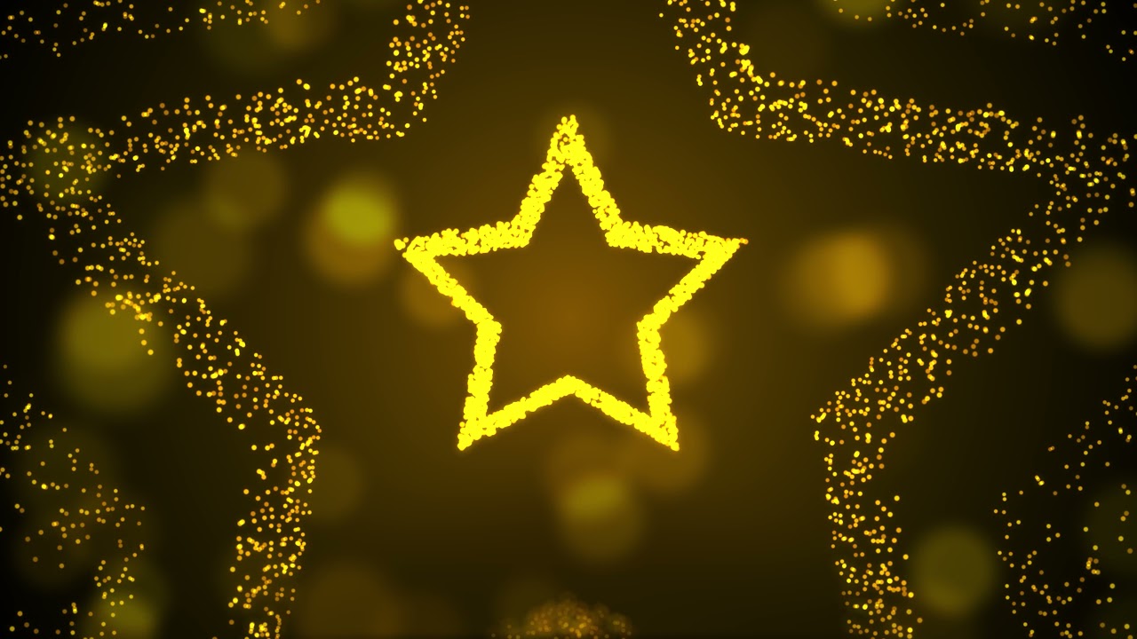 60:00 Minutes / Christmas Star Bokeh Particles Holidays and Christmas Screensaver 4K / Free