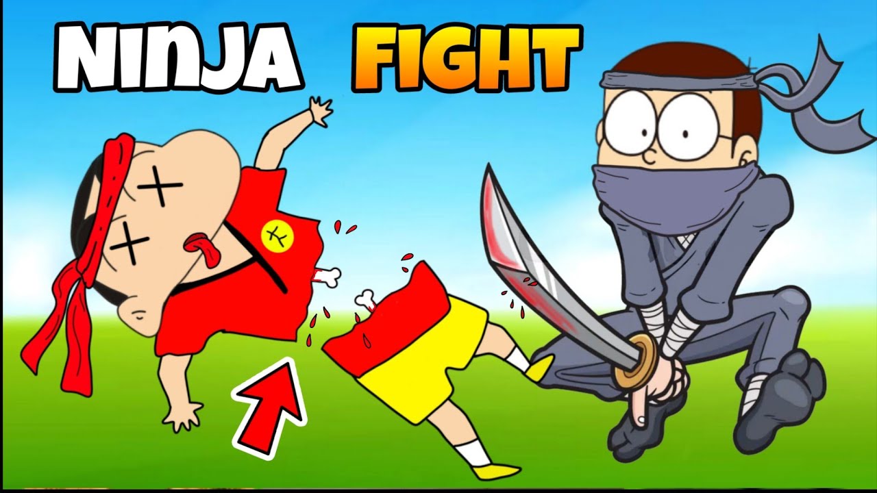 Shinchan And Nobita Became Ninja Fight Challenge 😱😱 | Shinchan And Nobita Game | Funny Game