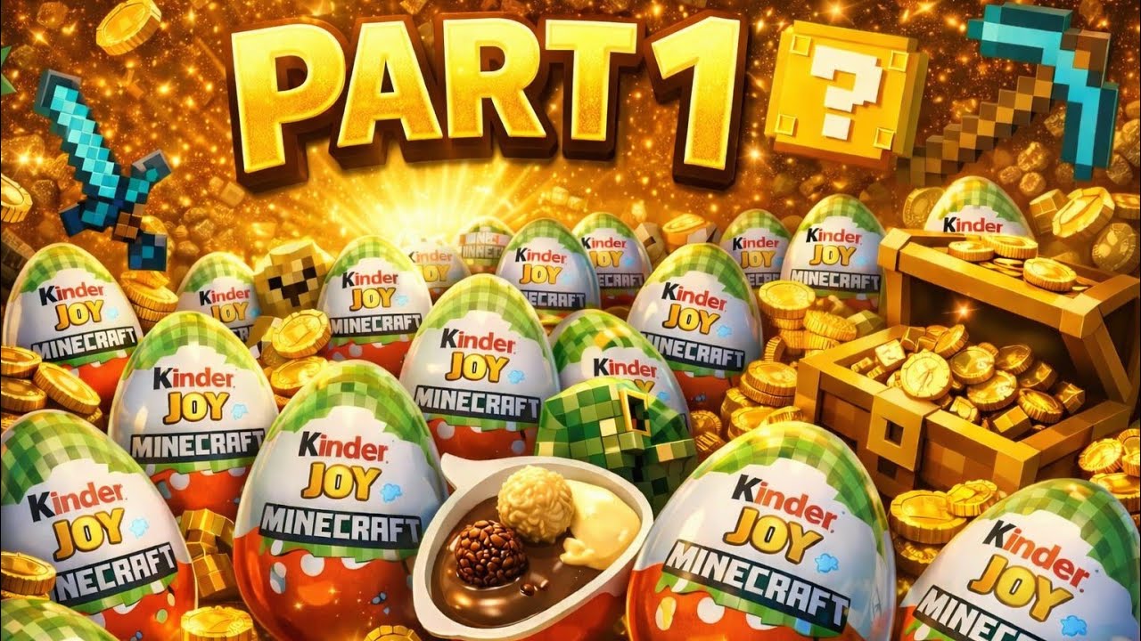 Opening 48 Minecraft Kinder Joy Eggs… FIRST in Serbia! (Part 1) 🟩⛏️ #minecraft #kinderjoy #unboxing 