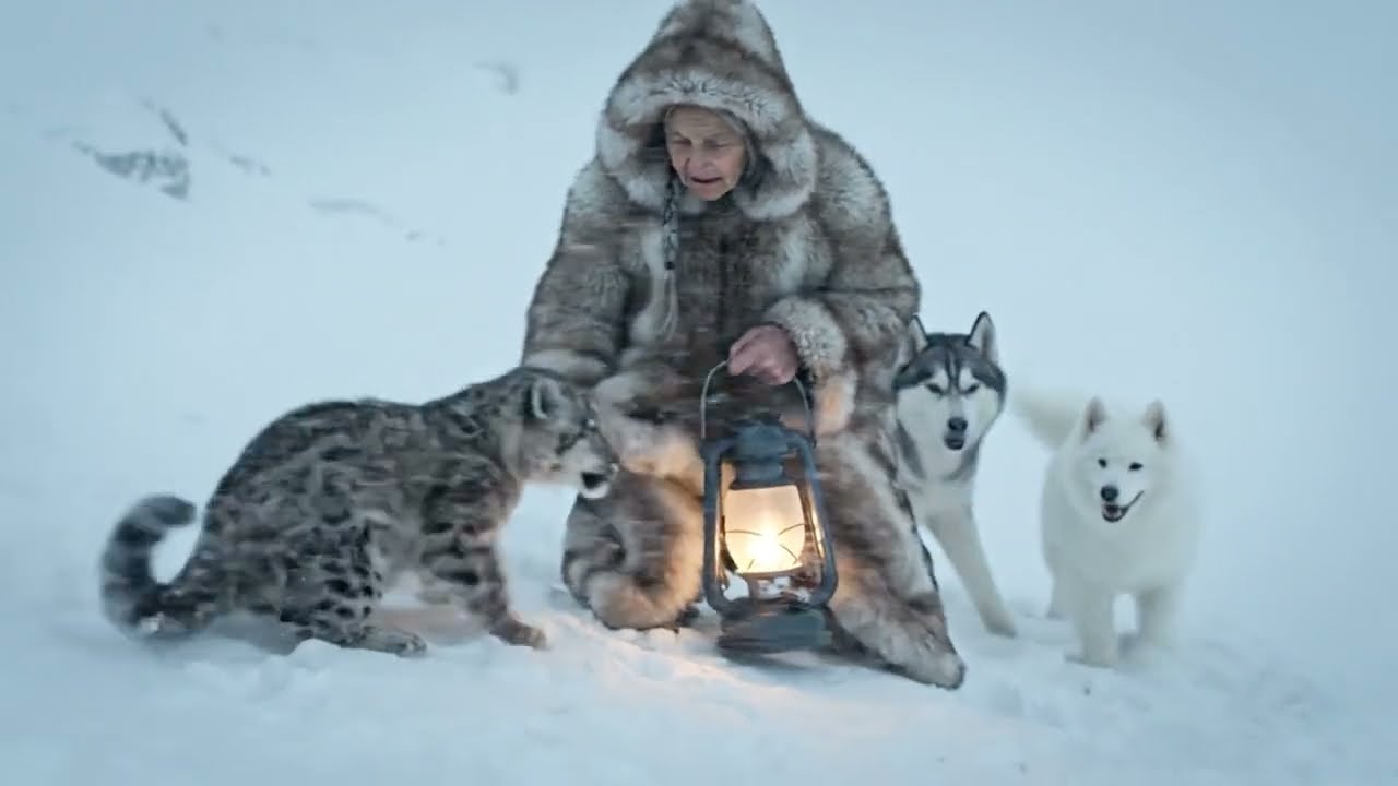 A mother leopard was trapped under a cliff in a blizzard in Siberia. She did the impossible....