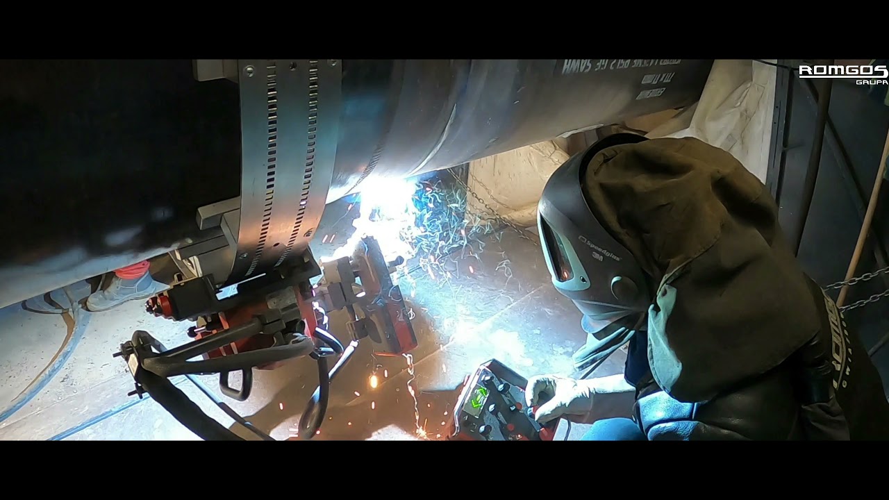 Spawanie rur gazociągu wysokiego ciśnienia / Welding of high pressure gas pipes