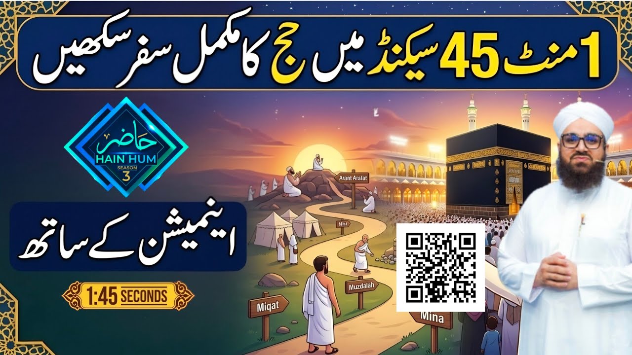 Hajj ka mukamal Tariqa animation ke sath آسان حج سیکھیں اینیمیشن گائیڈ کے ساتھ پہلی بار