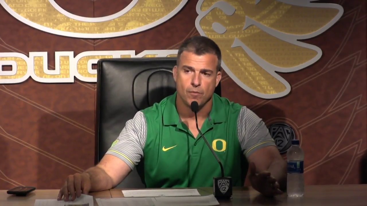 Head Coach Mario Cristobal ahead of Portland St.