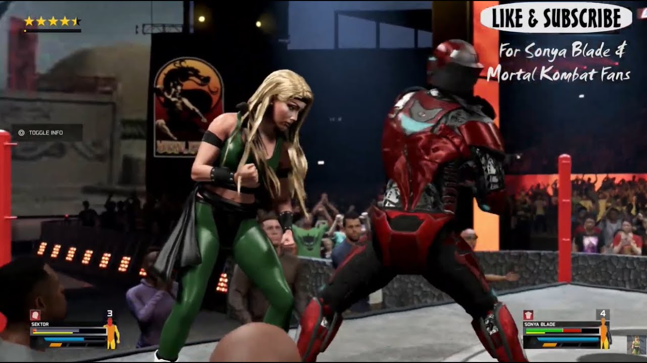 W2 K25 Mortal Kombat Intergender Mixed fight -  Sonya Blade (Mk 1 classic costume) vs Sector