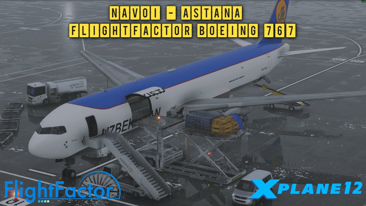 X-Plane 12.4.0-b2| Navoi - Astana | FlightFactor Boeing 767-300 ER | UZSA - UACC |Uzbekistan Airways