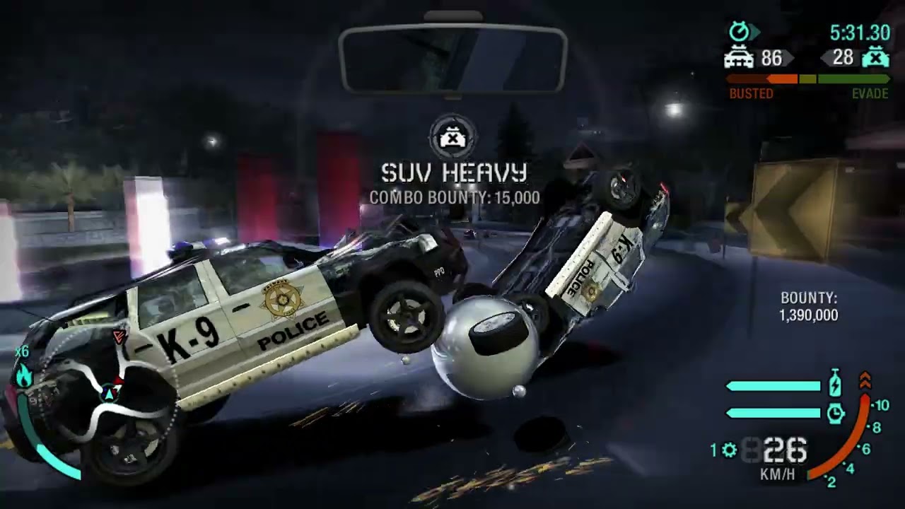 Need for Speed Carbon Pursuit With The Chrome Car And With Heat 6