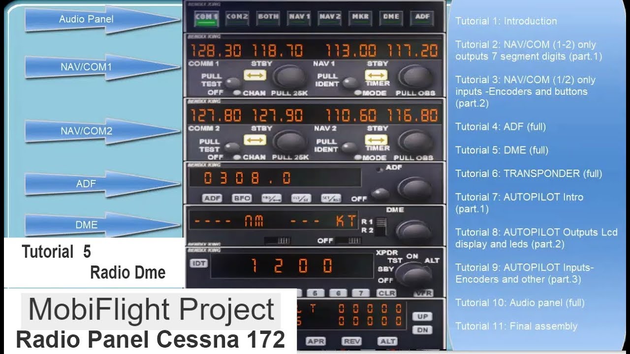 Mobiflight: Tuto 5 (DME) Radio Panel Cessna 172