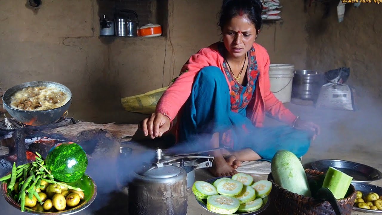 Simple Village Cooking || From Farm Harvest to Open Fire Feast ||