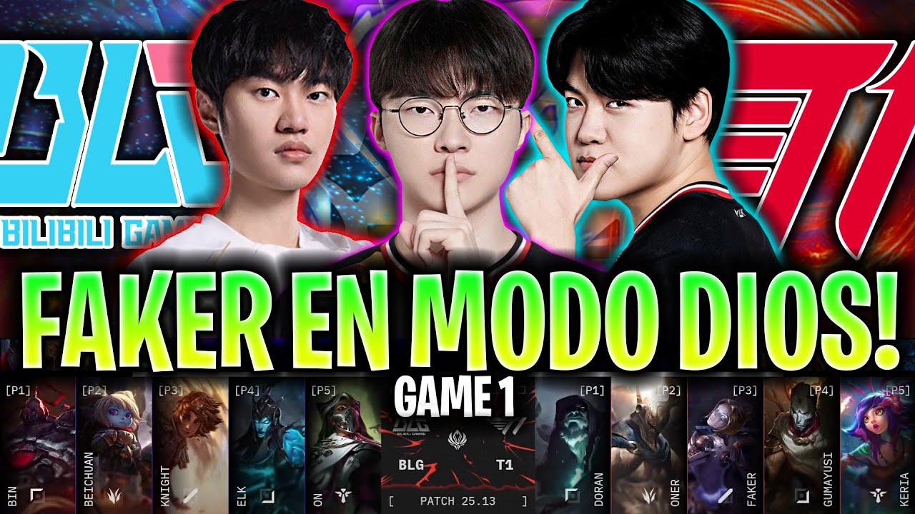 FAKER EN MODO DIOS!😱LA MEJOR PARTIDA DEL MSI?🔥 | BLG vs T1 Game 1 MSI 2025 ESPAÑOL IBAI