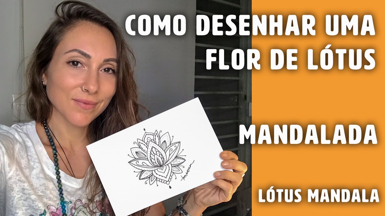 COMO DESENHAR uma FLOR DE LÓTUS MANDALA - Taty Alencar