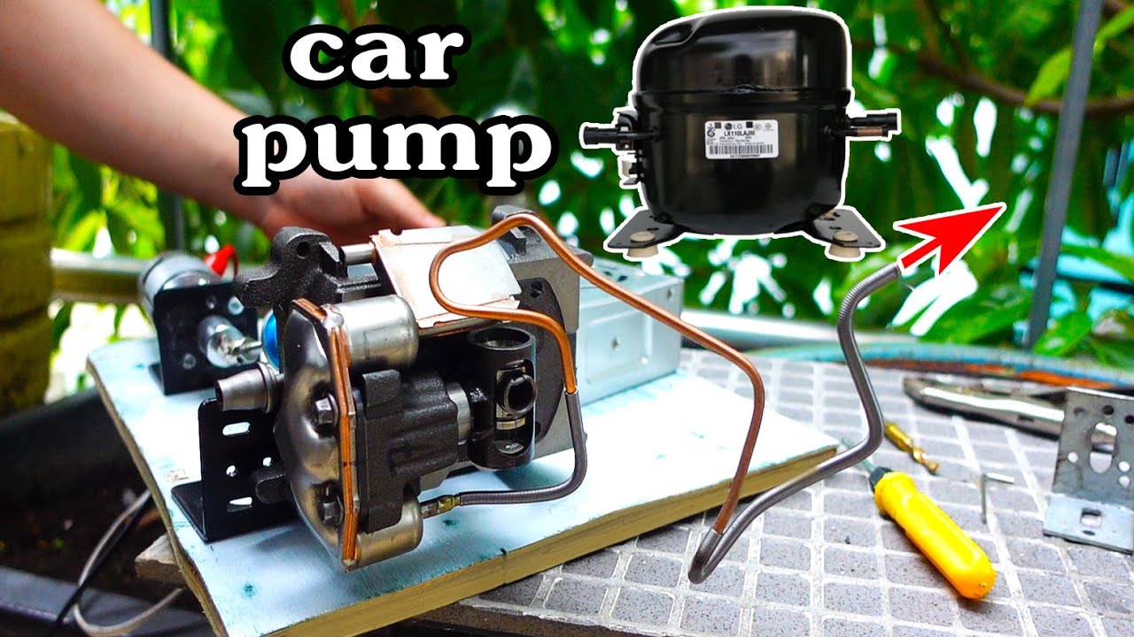 Độ Chế Tận Dụng lại Block Tủ Lạnh Hỏng Thành Phiên Bản Bơm Hơi Cực Trâu DIY CAR PUMP
