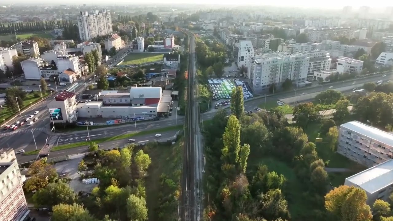 Pogled iz zraka na trasu buduće Šarengradske avenije