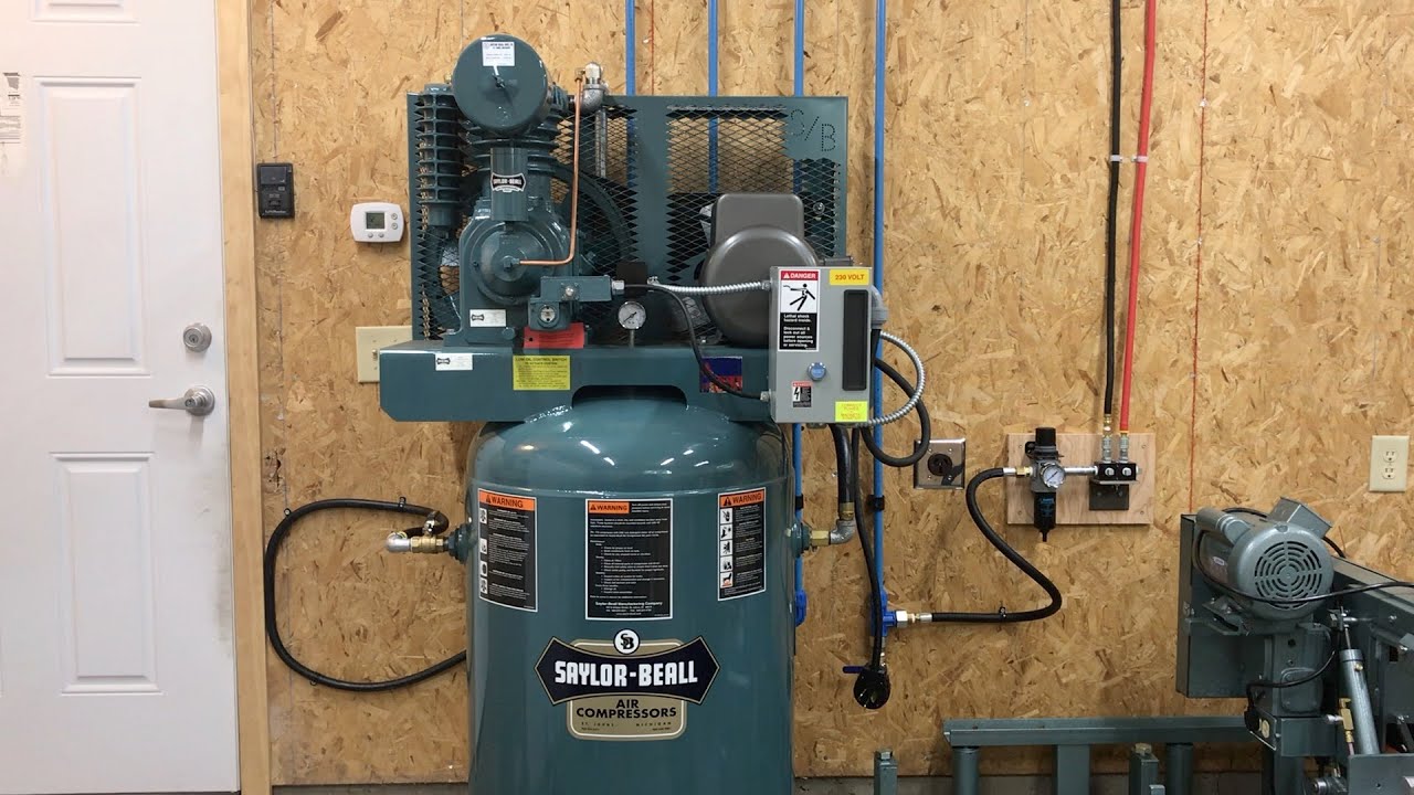 New Saylor Beall 5 HP 80 Gallon Air Compressor with Rapid Air Cooling Kit!
