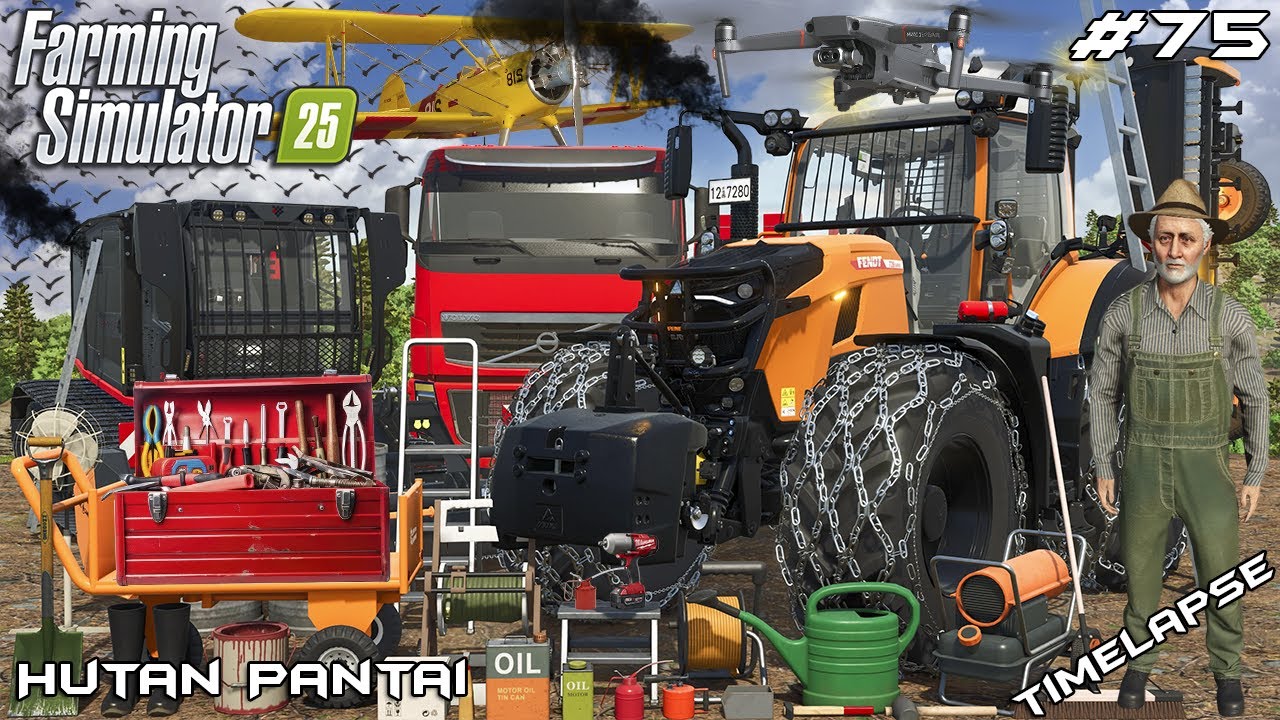 Мульчирование в лесу с FENDT 720 Forestry Edition 🌲💪 | Прибрежный лес | Farming Simulator 25 | Эп...