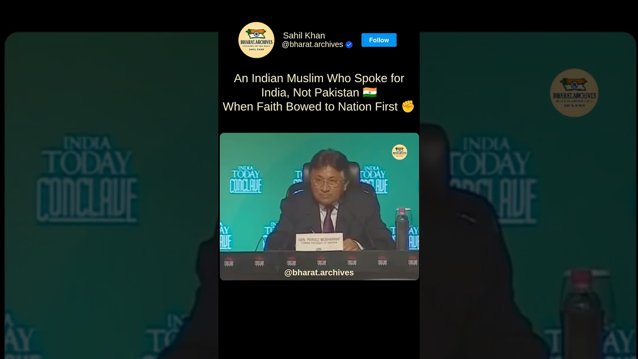 When an Indian Muslim Shut Down Musharraf&rsquo;s Communal Politics ✊🇮🇳