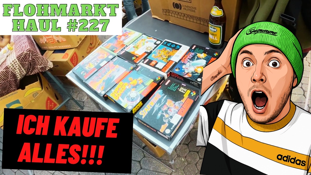 Retro SUPER NINTENDO Spiele in OVP gefunden 😱 Flohmarkt eskaliert mit @Jonsman SCHMECKT