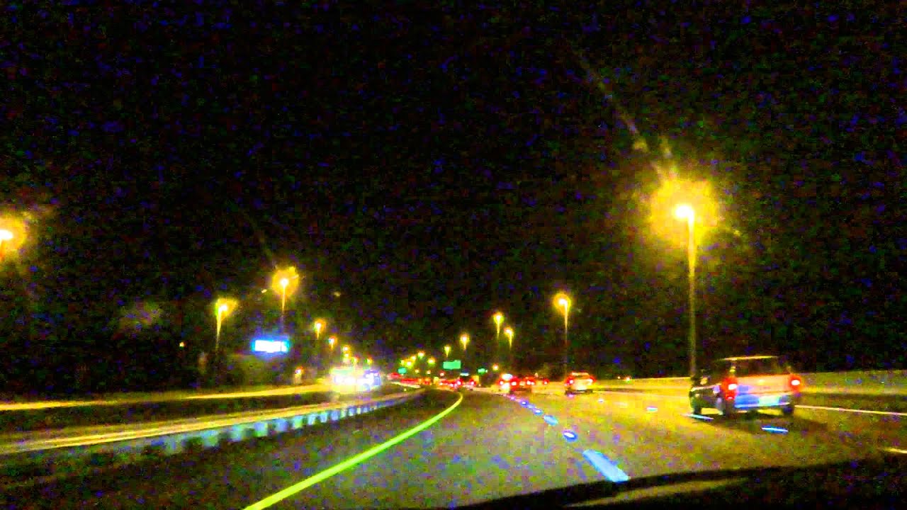 Driving on Highway 4/FL-528 to Orlando International Airport from Crowne Plaza Universal at midnight
