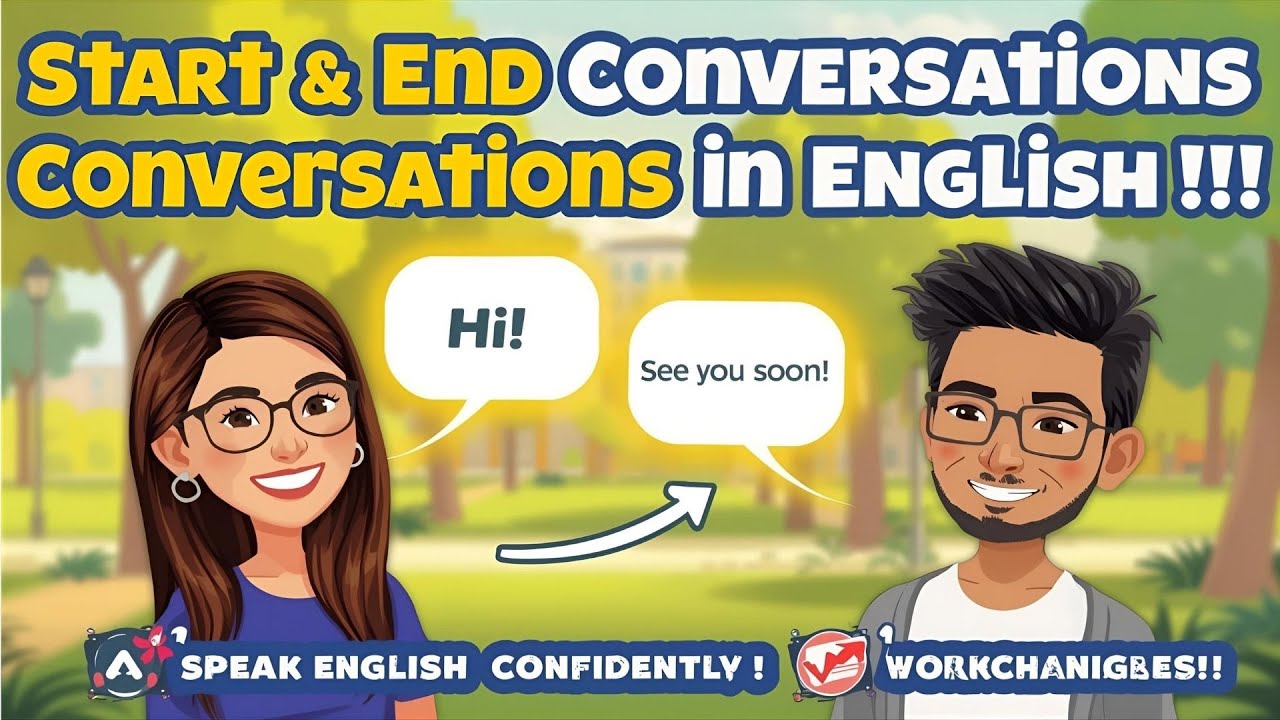 Learn How to Start and End a Conversation in English  Everyday English Story for Beginners