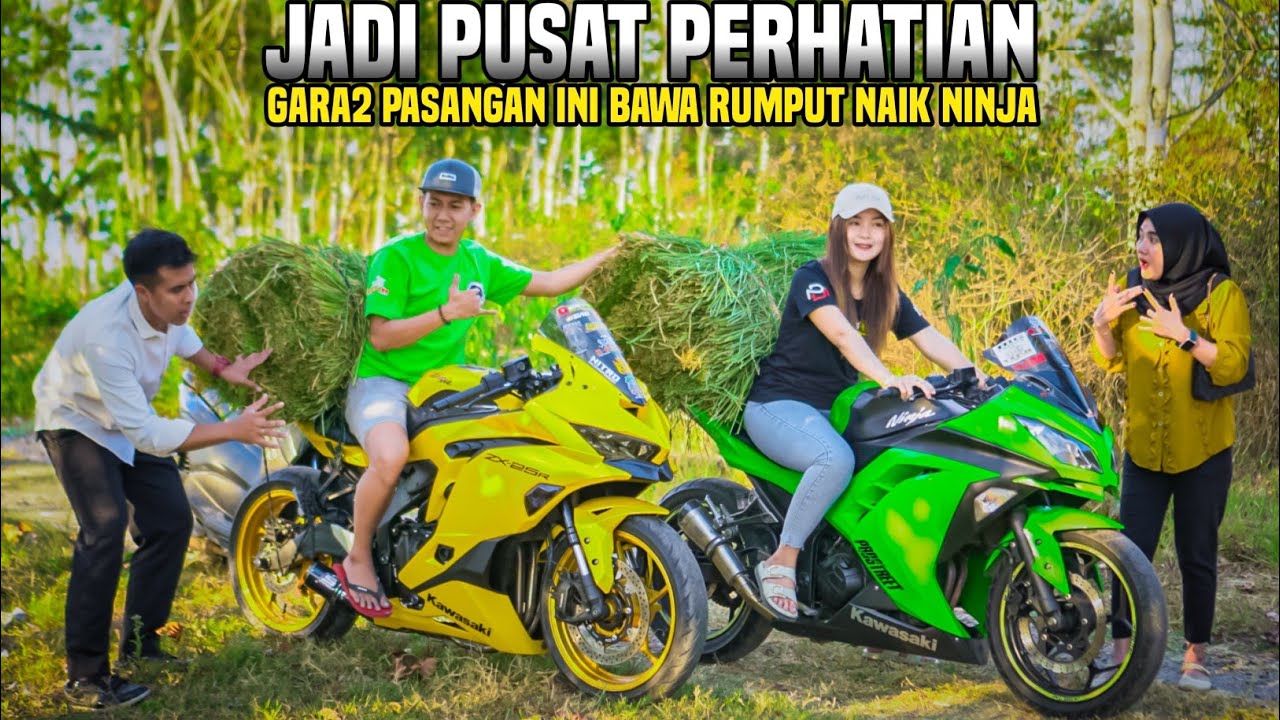 AJAKIN ISTRI CARI RUMPUT NAIK NINJA JADI PUSAT PERHATIAN!! MENTANG2 KERJA KANTORAN SOMBONG..TAPI!!