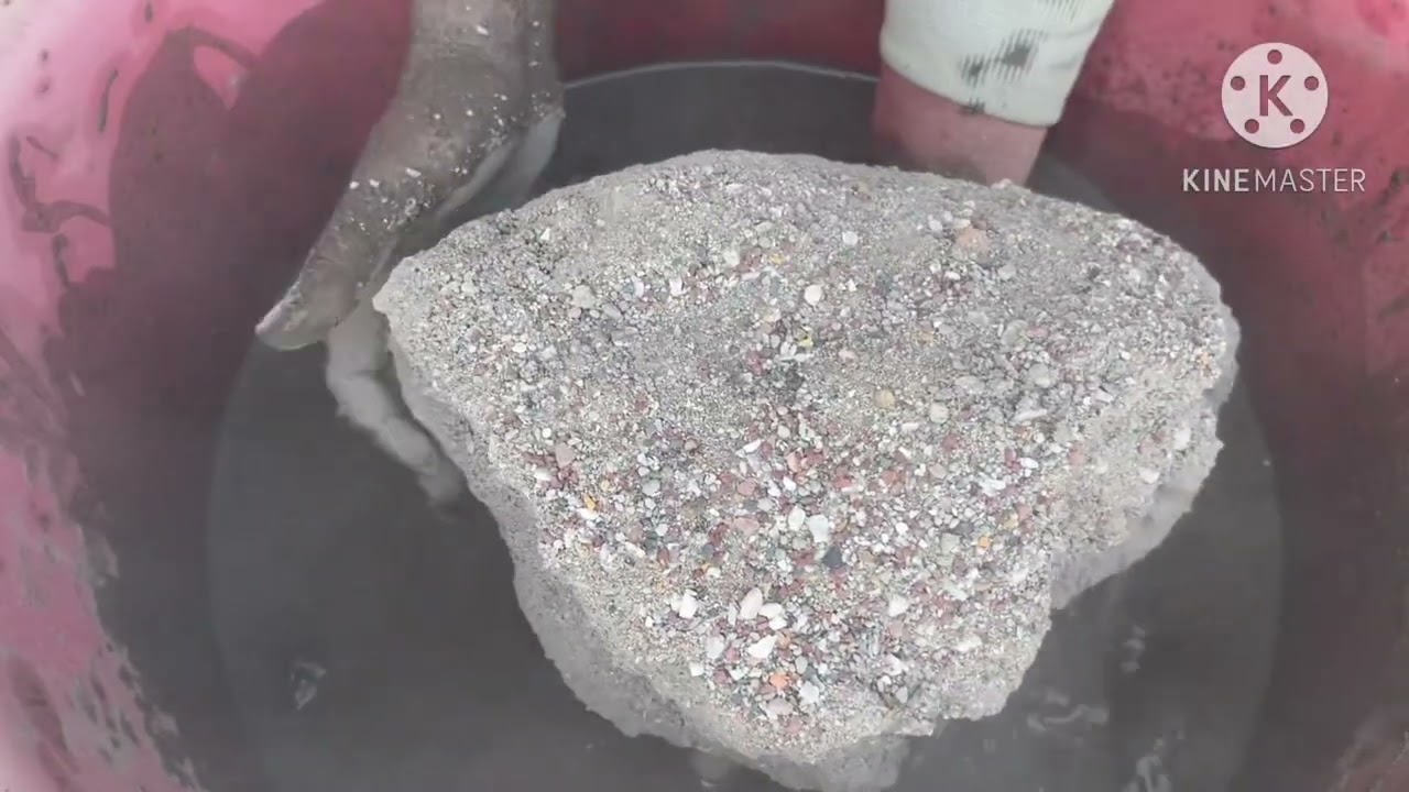 ASMR|| gritty sand cement stone water crumbling full satisfying video #satisfying