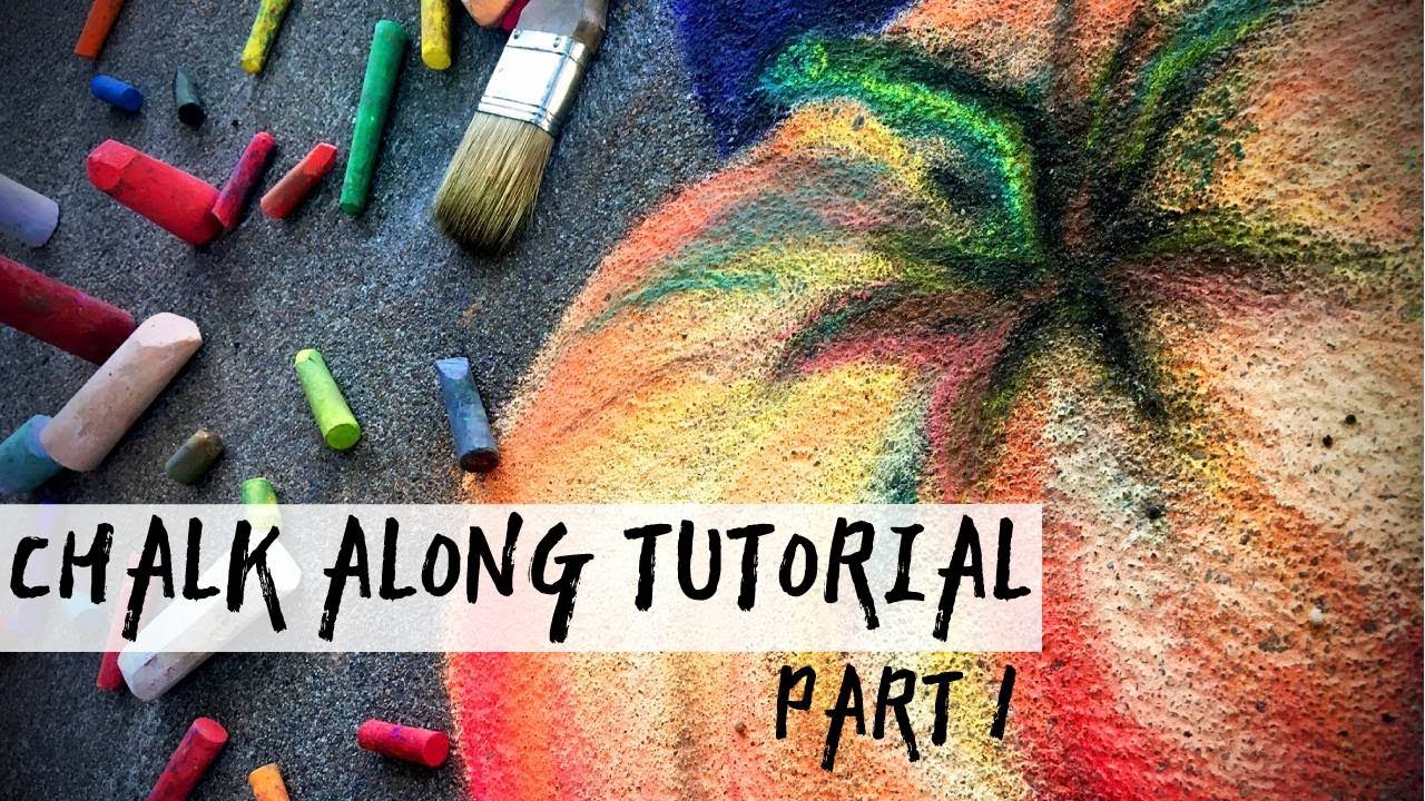 CHALK ALONG WITH ME! Learn How to make sidewalk art, beginner tutorial. Part 1 