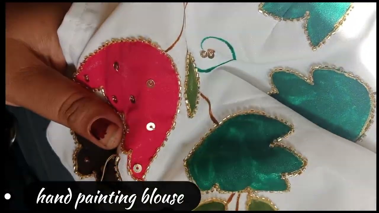Part 2-hand painting blouse#madhav_art_07#arttutorial#handpaintingideas