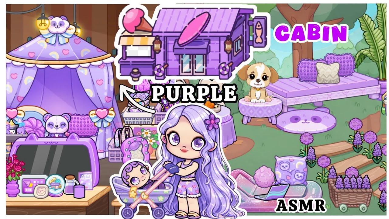 FREE PURPLE SMALL CABIN/ ASMR/ AVATAR WORLD/ HOUSEBUILT