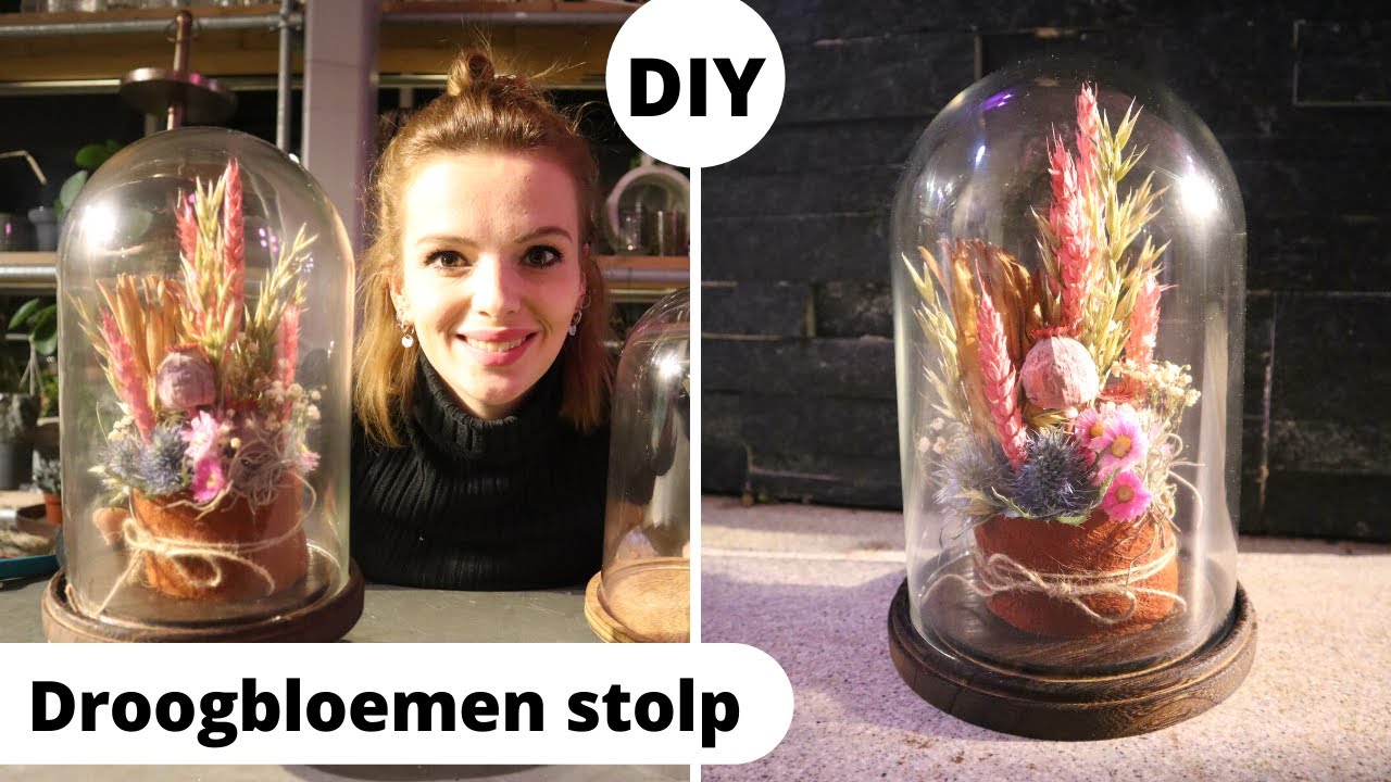 DROOGBLOEMEN STOLP 💕 DIY  | Cursus bloemschikken #52 | Carlein Tukkers