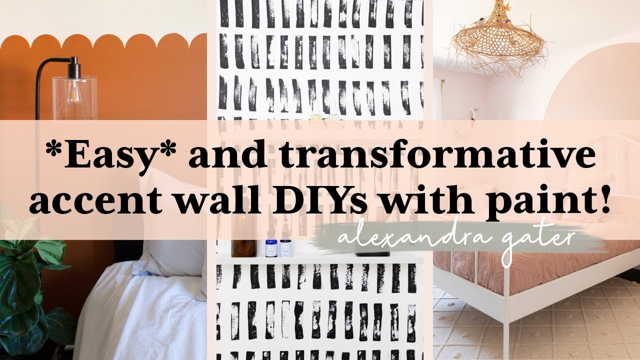 5 *EASY* DIY Paint Accent Wall Ideas For Every Room In Your Home