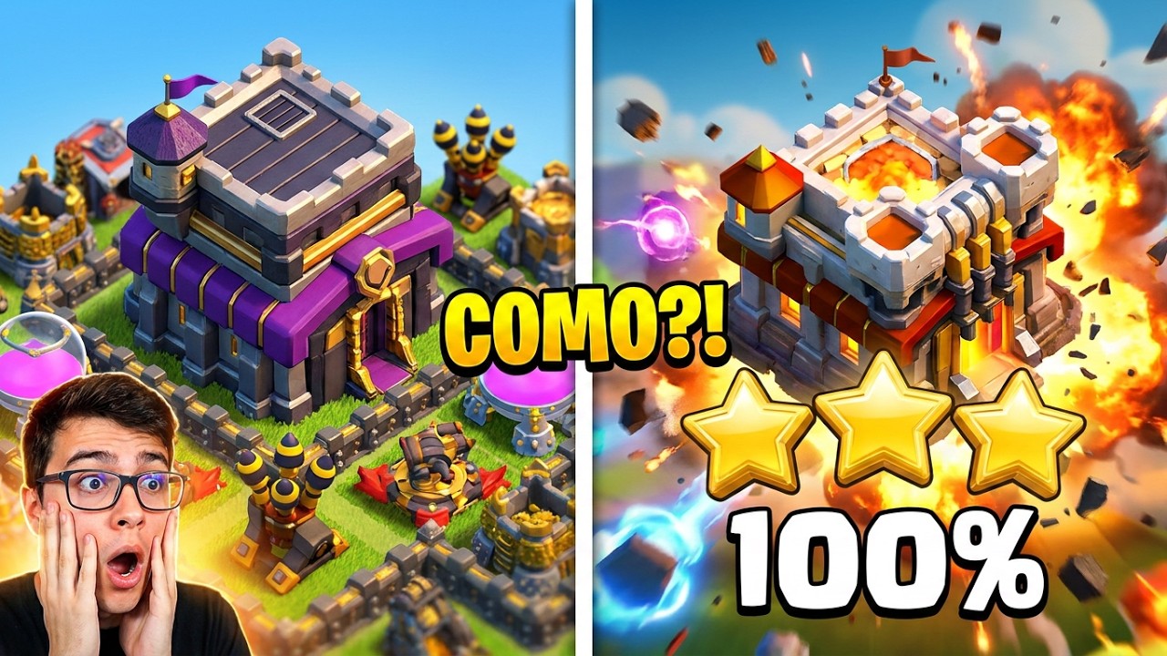 CLASH OF CLANS, O ATAQUE MAIS ROUBADO DO CV 9 !!!😱😱😱