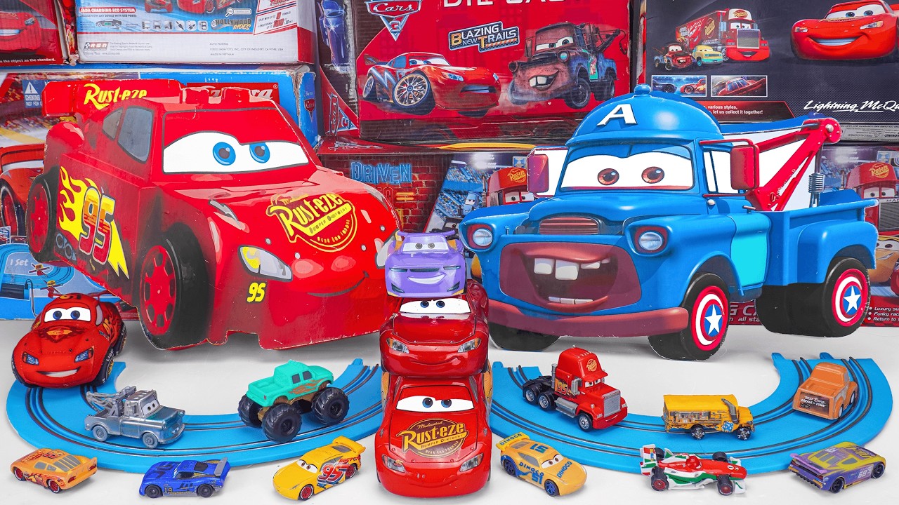 Disney Pixar Cars Unboxing Review | Lightning Mcqueen, Tow Mater, Doc Hudson, Sally Carrera, Cruz