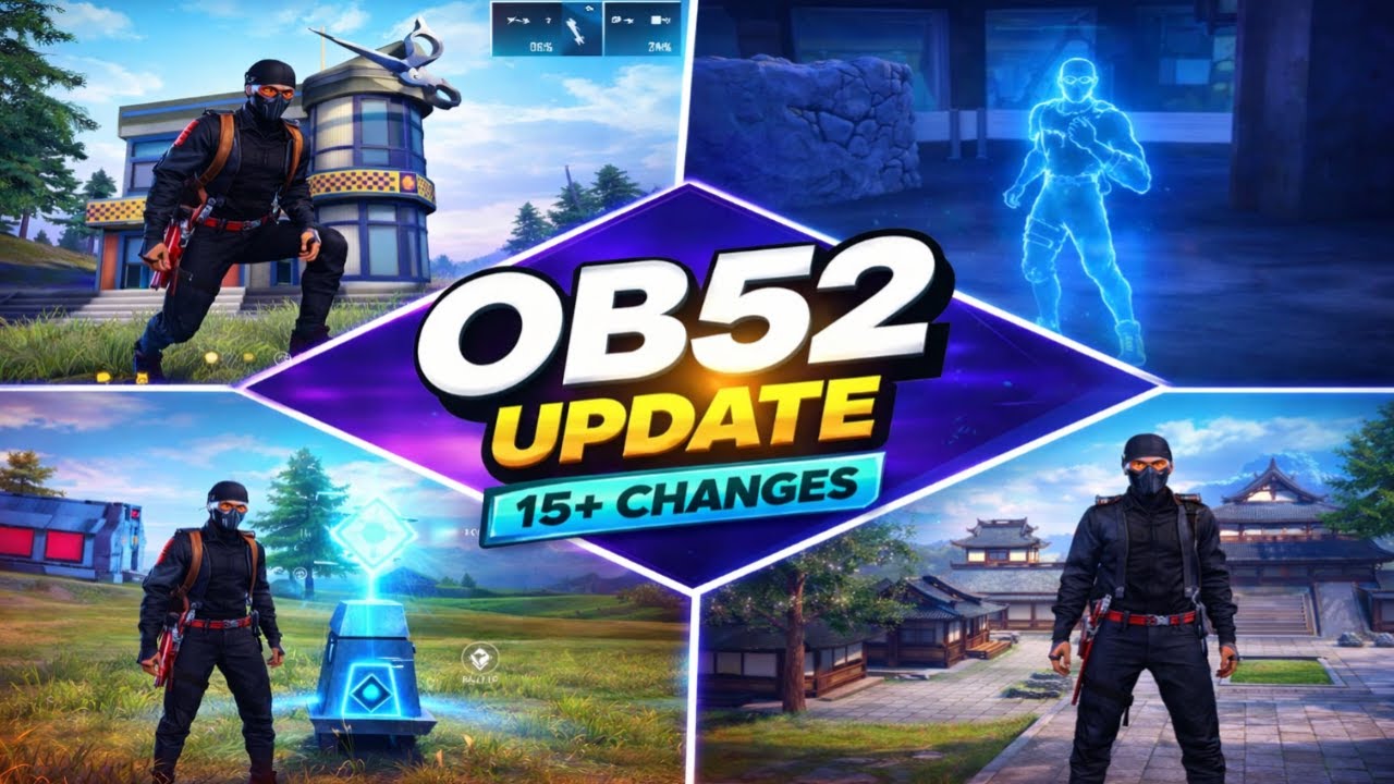 Top 15 changes OB52 update free fire | Free Fire New Update | 14 January new update free fire